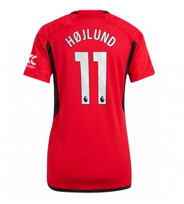 Lacne Ženy Futbalové dres Manchester United Rasmus Hojlund #11 2023-24 Krátky Rukáv - Domáci